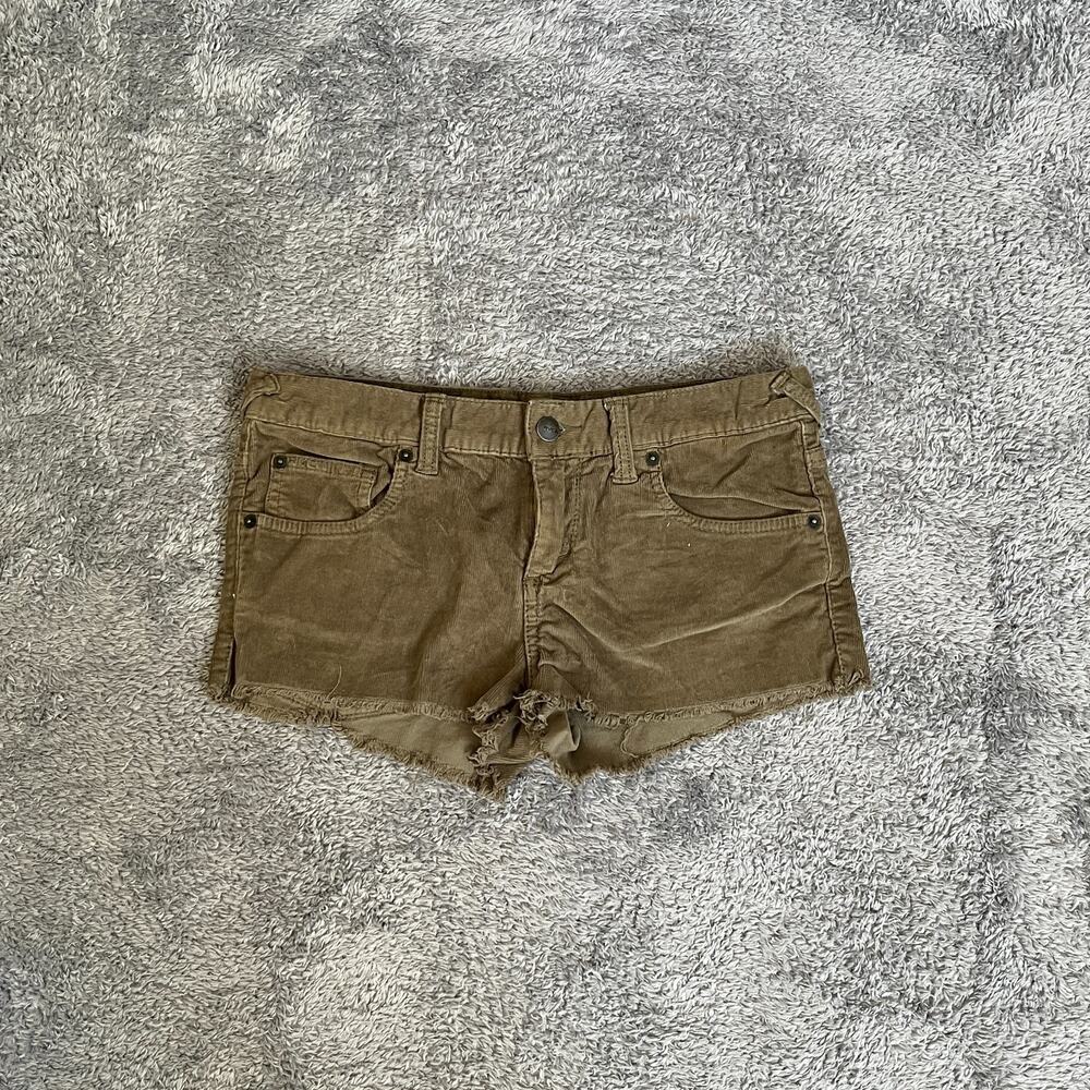 RVCA Brown Low Rise Casual Corduroy Cutoff Shorts Cotton Women's Size 27